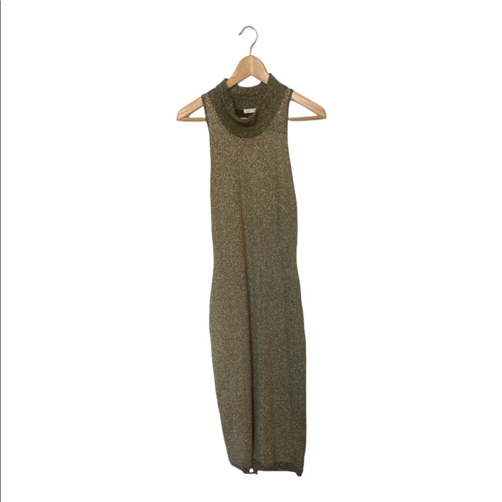 RONNY KOBO Girls’ Night Out Dress - Khaki Green and Gold